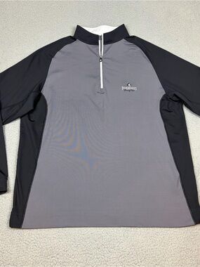 FootJoy 1/4 Zip Performance Golf Men’s XL Gray and Black Nylon Blend